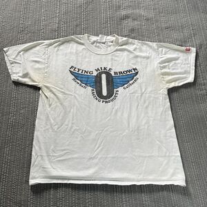 Elrod Racing Mike Brown Newhall California High Cotton T-Shirt White Men’s Large